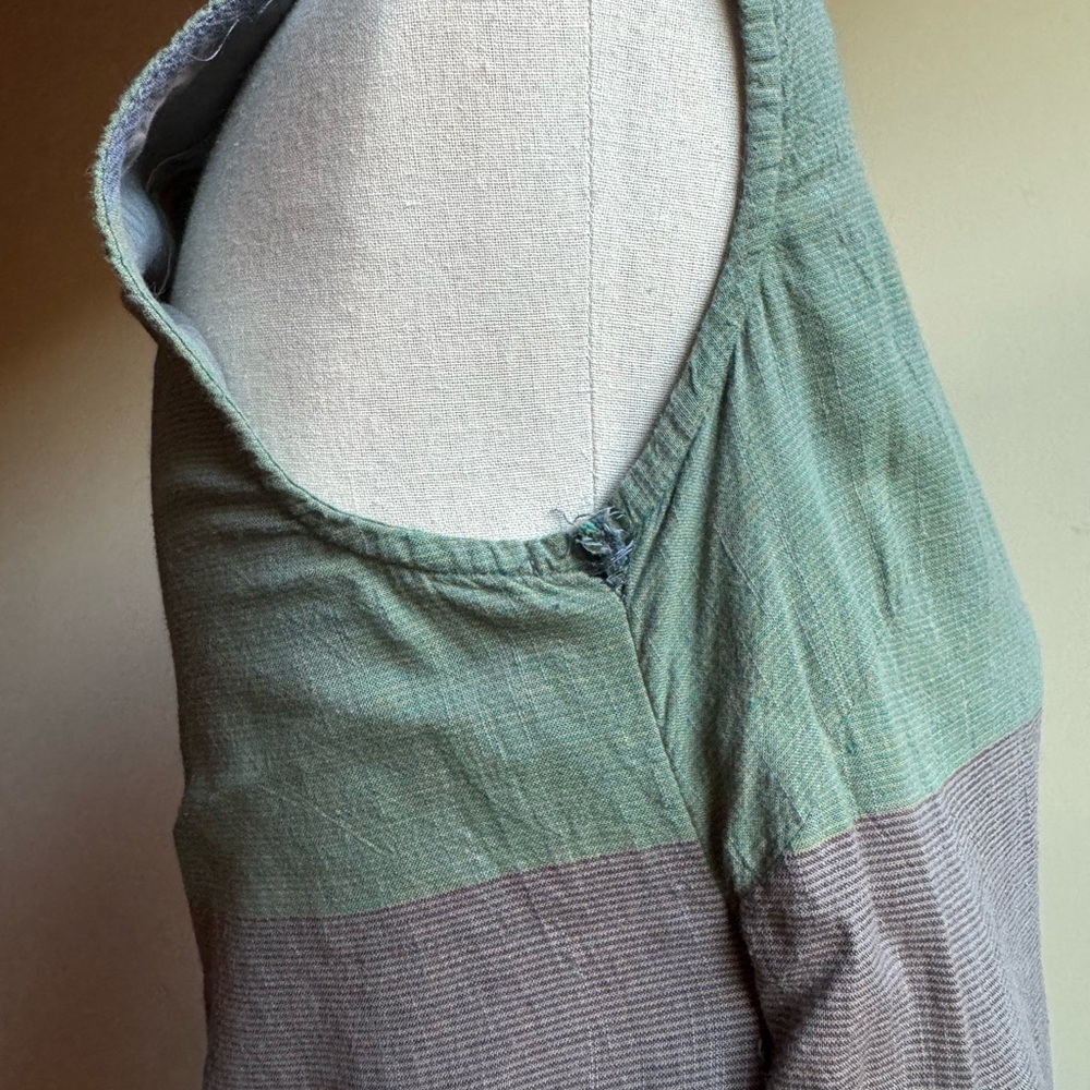Fabindia Cotton Sleeveless V-Shaped Midi Dress - Picture 9 of 9